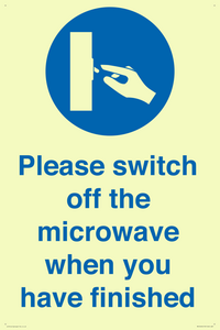 Please switch off the microwave when you have finished
